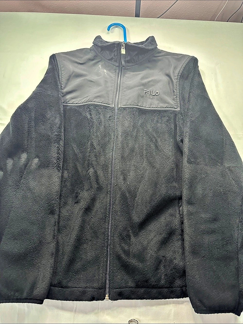 FILA Sport Fleece Vest Black Fleece Coat Size Medium